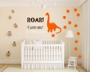 Roar means I love you Dinosaur with Footprints